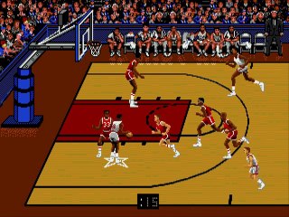 Bulls versus Blazers and the NBA Playoffs online multiplayer - megadrive