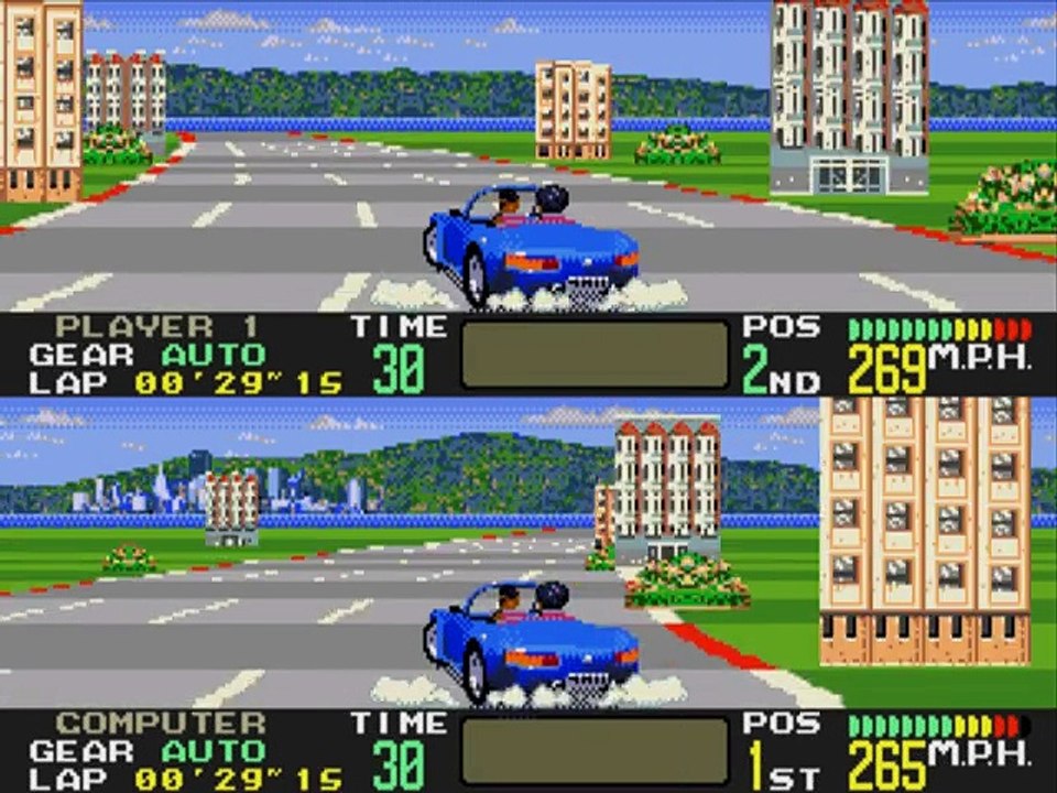 OutRunners online multiplayer - megadrive