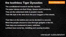 veeraiyah subbulakshmi - the toothless Tiger Dynasties