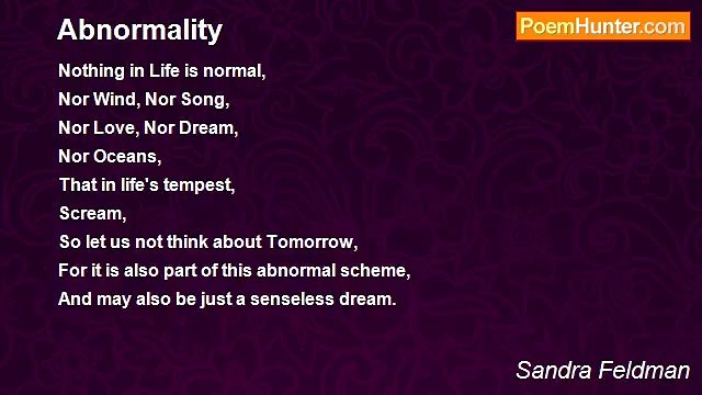 Sandra Feldman - Abnormality