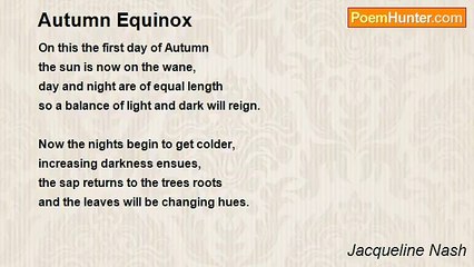 Jacqueline Nash - Autumn Equinox