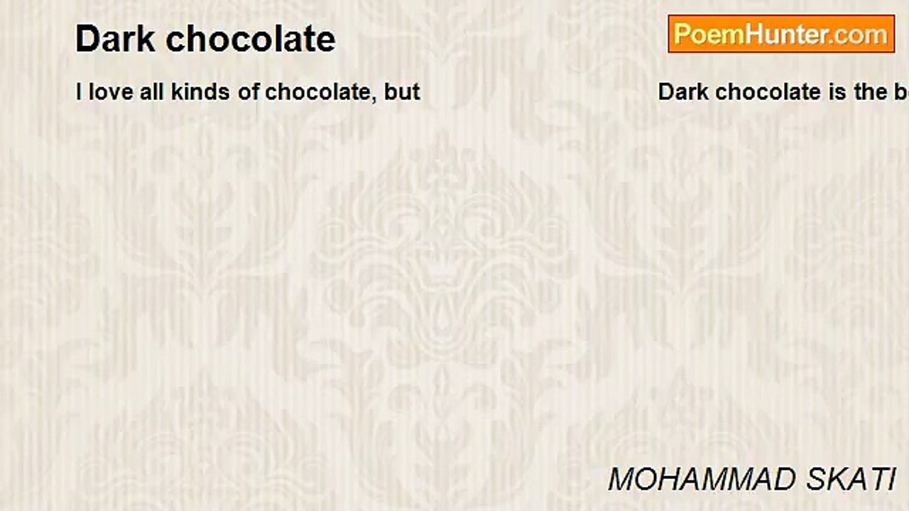 MOHAMMAD SKATI - Dark chocolate