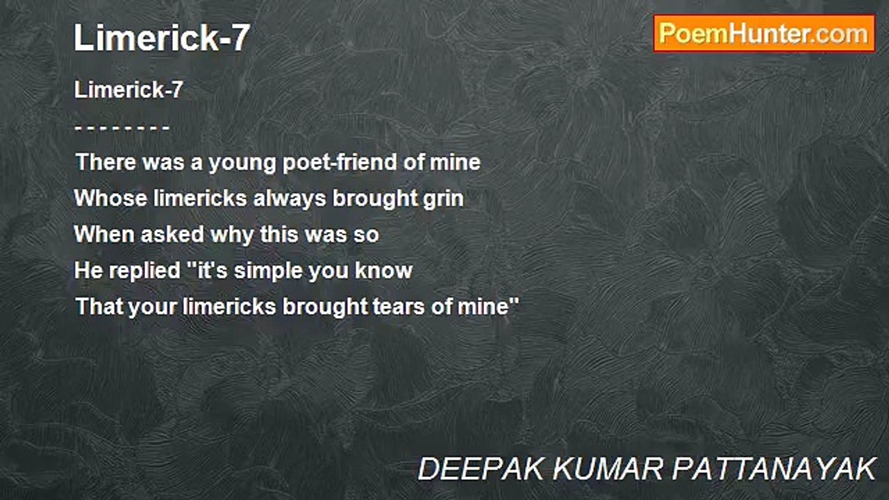 DEEPAK KUMAR PATTANAYAK - Limerick-7