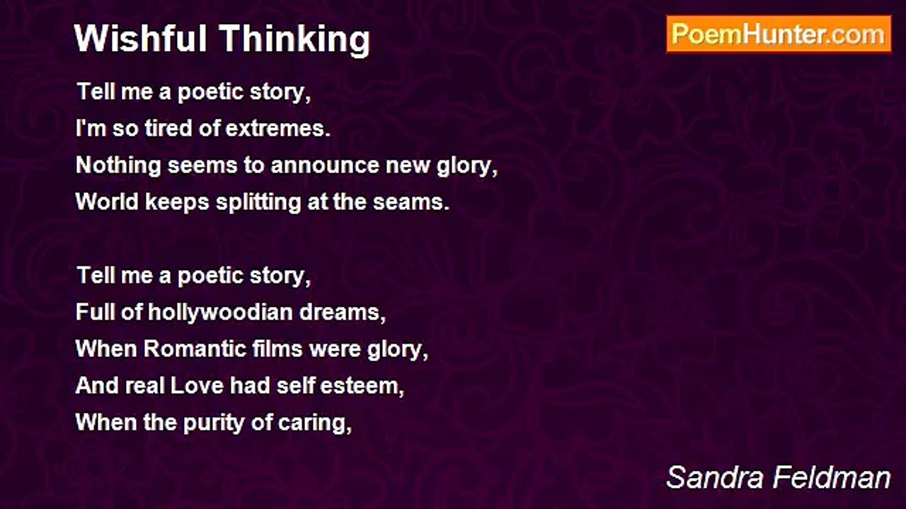 Sandra Feldman - Wishful Thinking