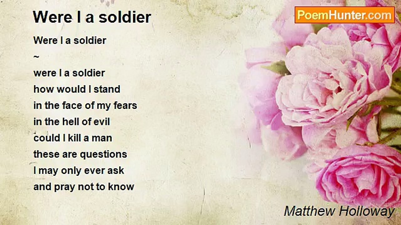 Matthew Holloway - Were I a soldier