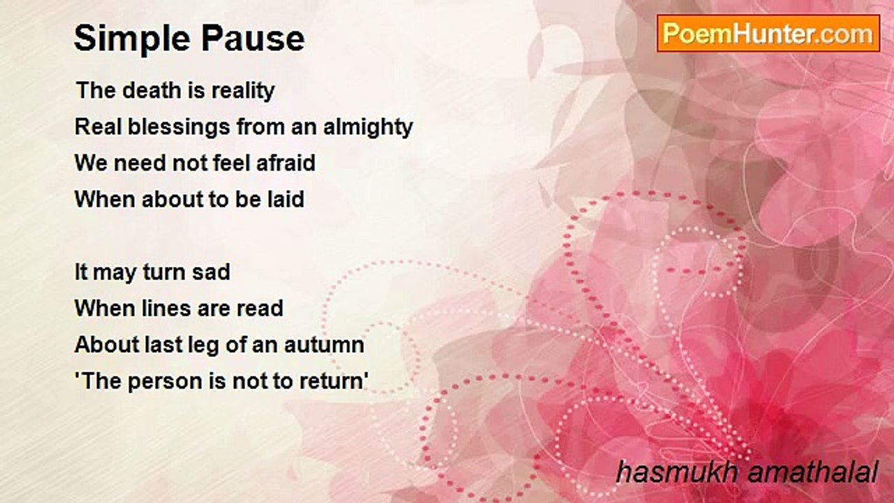 hasmukh amathalal - Simple Pause
