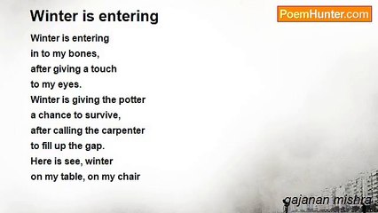 gajanan mishra - Winter is entering