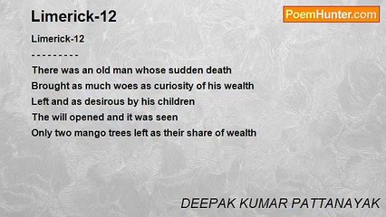 DEEPAK KUMAR PATTANAYAK - Limerick-12