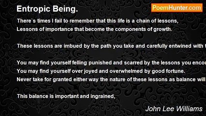 John Lee Williams - Entropic Being.