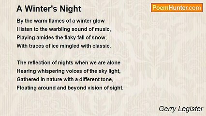 Gerry Legister - A Winter's Night