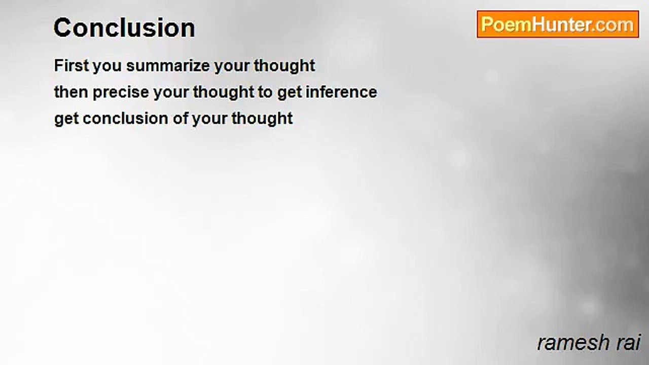 ramesh rai - Conclusion