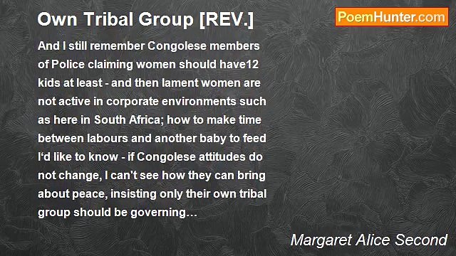 Margaret Alice Second - Own Tribal Group [REV.]