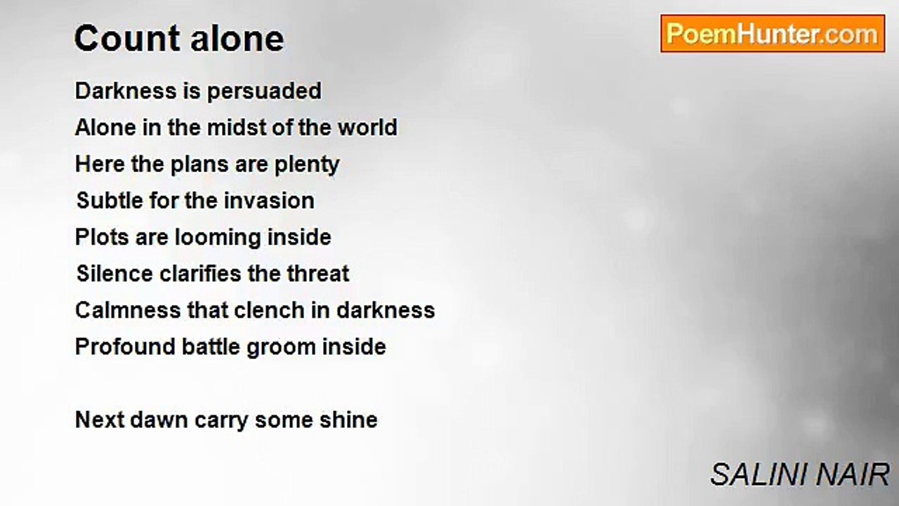 SALINI NAIR - Count alone
