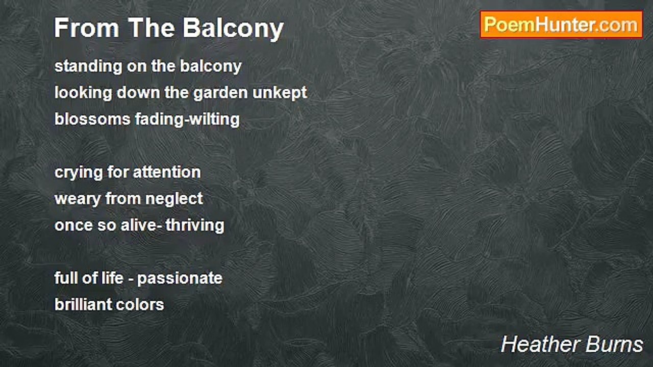 Heather Burns - From The Balcony