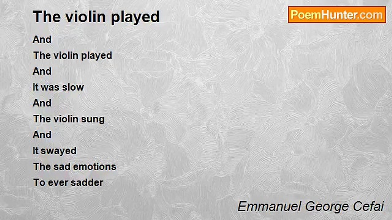 Emmanuel George Cefai - The violin played
