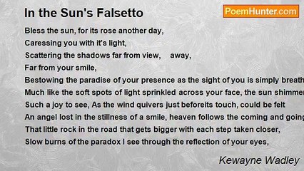 Kewayne Wadley - In the Sun's Falsetto