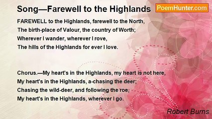 Robert Burns - Song—Farewell to the Highlands