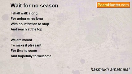 hasmukh amathalal - Wait for no season