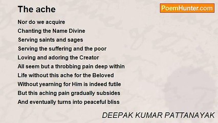 DEEPAK KUMAR PATTANAYAK - The ache