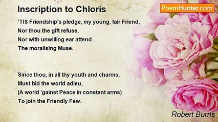 Robert Burns - Inscription to Chloris