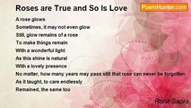Rohit Sapra - Roses are True and So Is Love