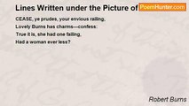 Robert Burns - Lines Written under the Picture of Miss Burns