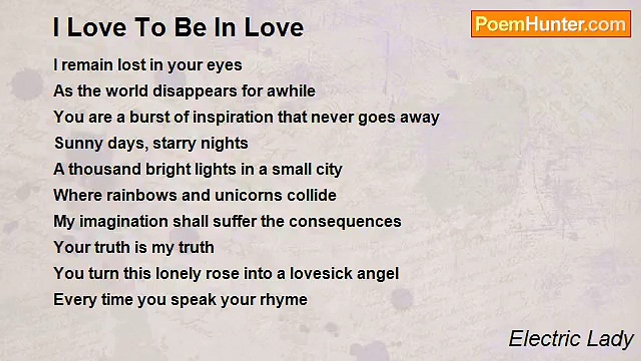Electric Lady - I Love To Be In Love