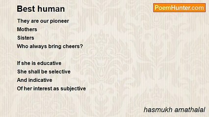 hasmukh amathalal - Best human