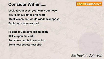 Michael P. Johnson - Consider Within.....