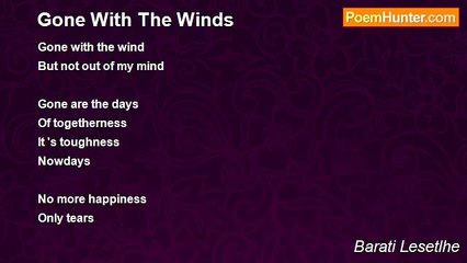 Barati Lesetlhe - Gone With The Winds