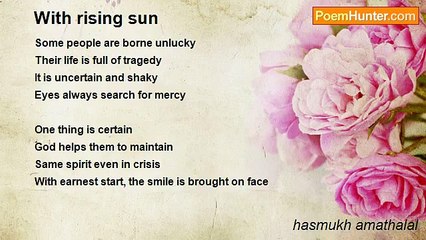 hasmukh amathalal - With rising sun