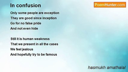 Hasmukh Amathalal - In Confusion