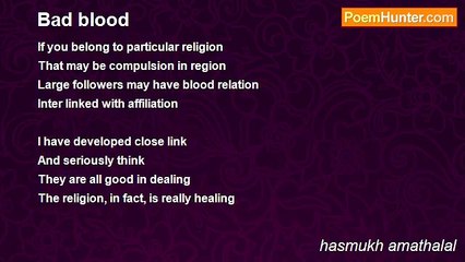 hasmukh amathalal - Bad blood