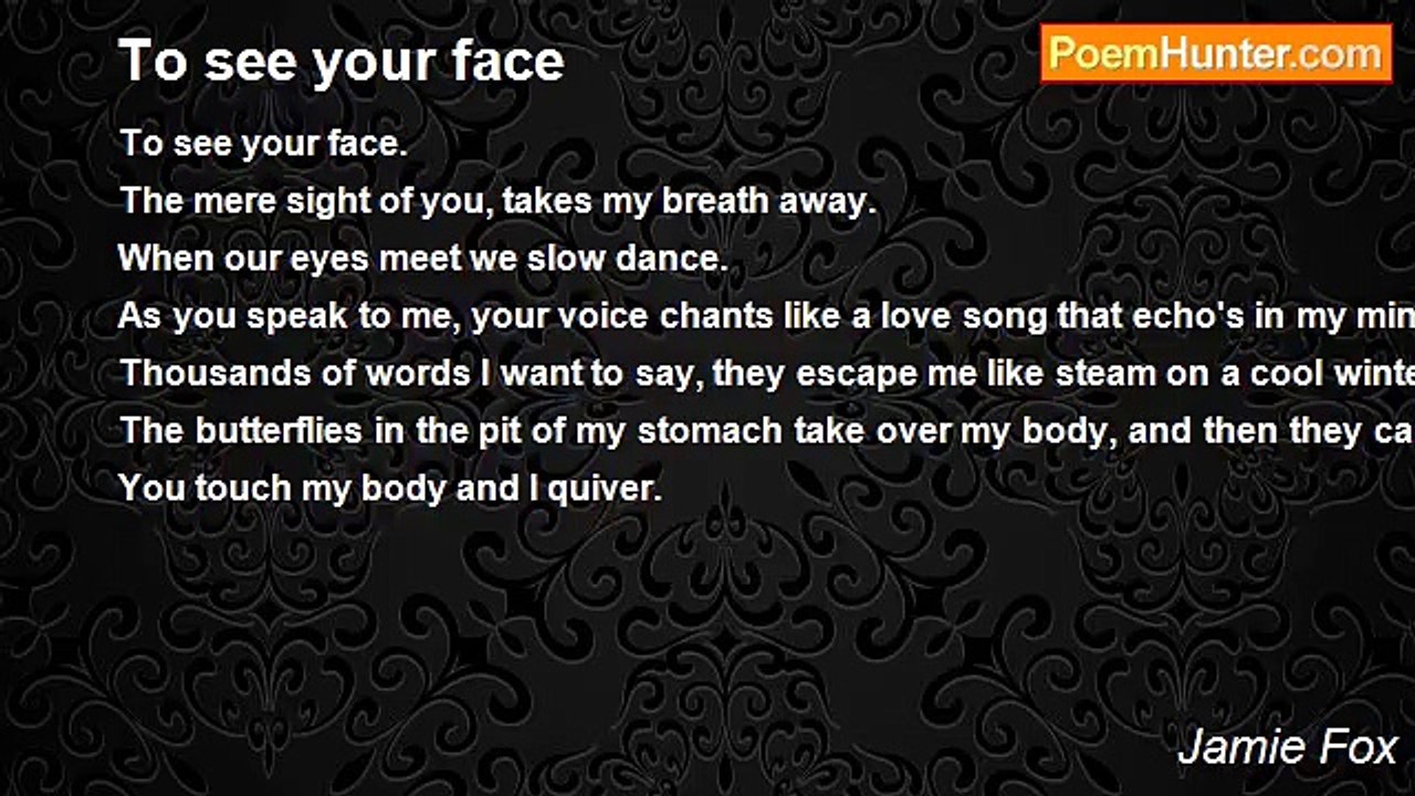 Jamie Fox - To see your face