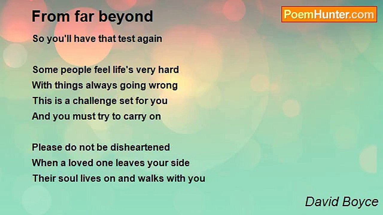David Boyce - From far beyond