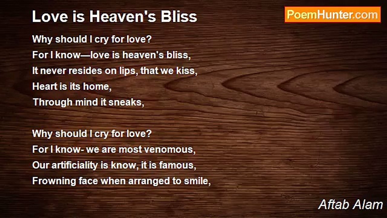 Aftab Alam - Love is Heaven's Bliss