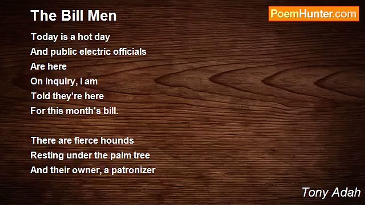 Tony Adah - The Bill Men