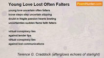 Terence G. Craddock (afterglows echoes of starlight) - Young Love Lost Often Falters