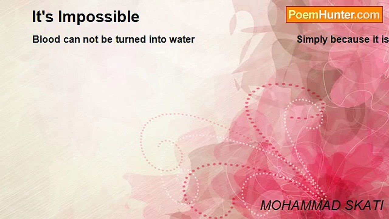 MOHAMMAD SKATI - It's Impossible