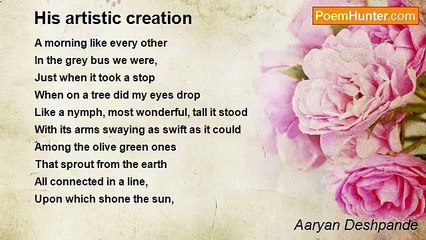 Aaryan Deshpande - His artistic creation