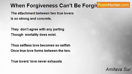 Amitava Sur - When Forgiveness Can't Be Forgiven