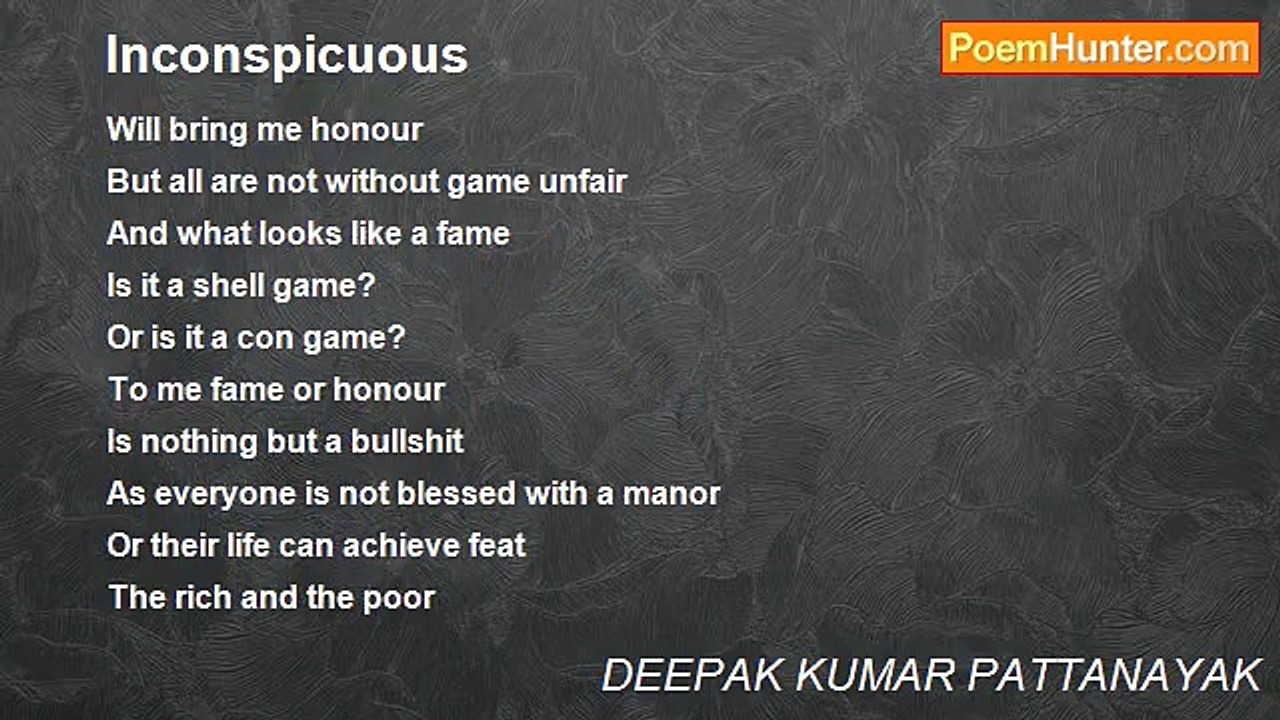 DEEPAK KUMAR PATTANAYAK - Inconspicuous