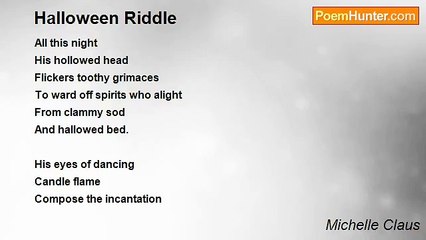 Michelle Claus - Halloween Riddle