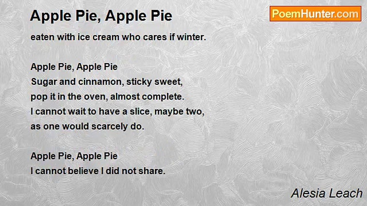 Alesia Leach - Apple Pie, Apple Pie