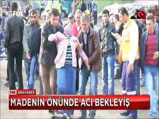 Madenin önünde acı bekleyiş çocuklar babalarını böyle bekliyor