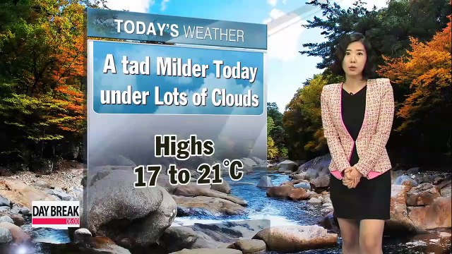 A bit cloudier but milder