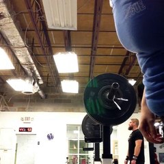 125# push press. Deff jerked it....