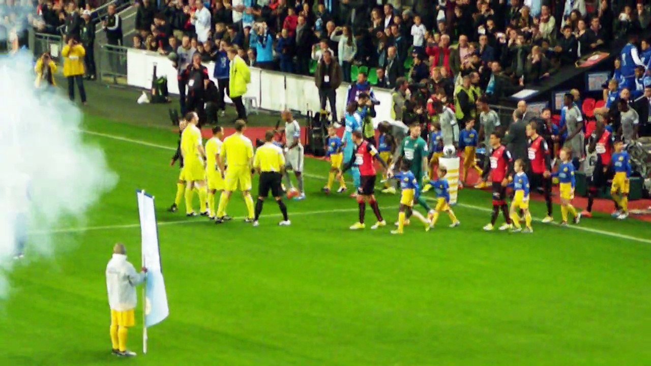 29/10/14 : SRFC-OM : entrée des équipes