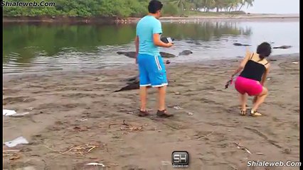 SORPRENDENTE Encuentro Humano Y Cocodrilo En Barra Santa Ana Barra Pichi LZC Michoacan Mexico