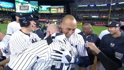Jeter gets walk-off hit in final home game